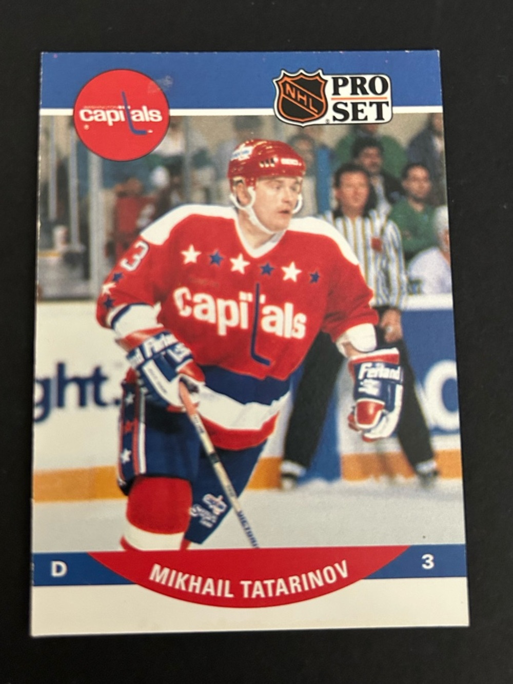💥5/$25 Vintage 1990-1991 Washington Capitals Mikhail Tatarinov NHL pro set card